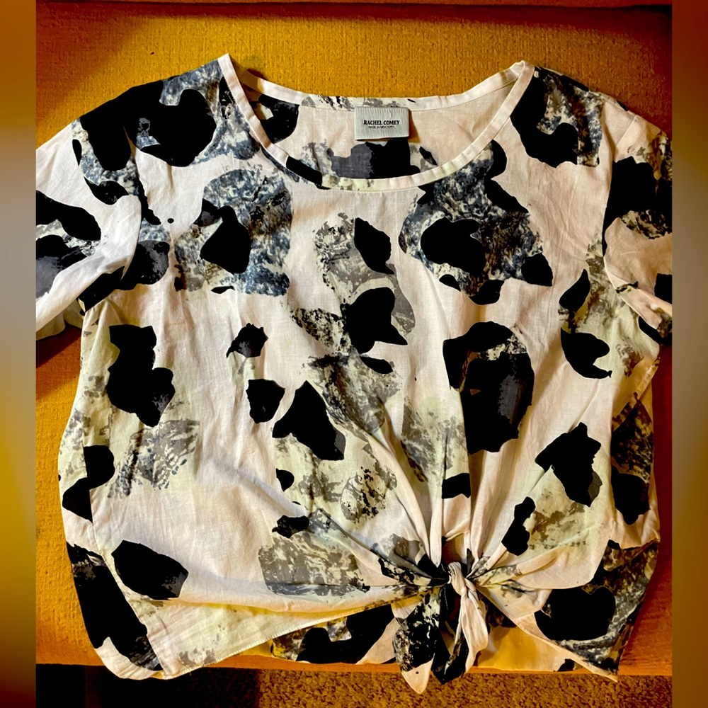 Rachel Comey loose printed tie front top